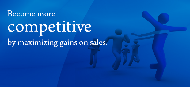 Become more competitive by maximizing gains on sales.
